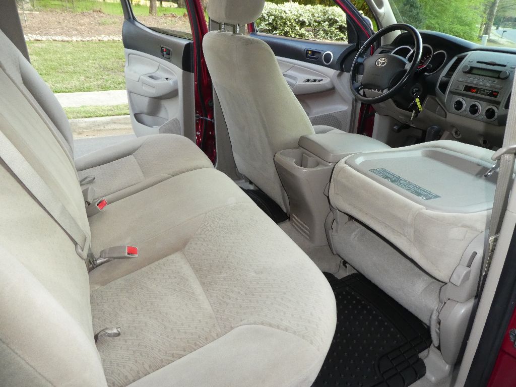 FRONT SEAT FOLDS DOWN WHEN NEEDED
